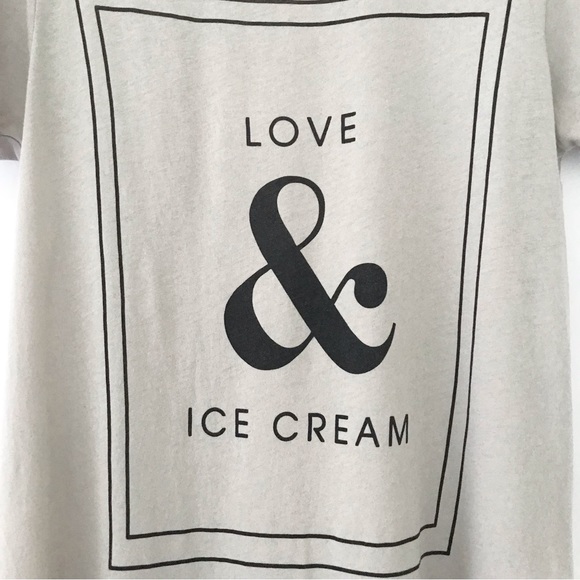WILDFOX Gray Love & Ice Cream Graphic Tee - Picture 5 of 11